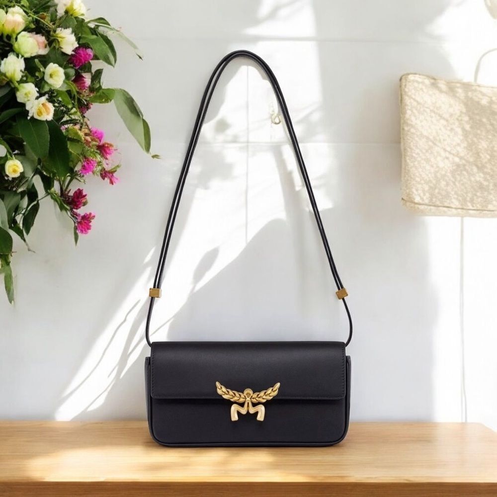 NWT MCM Himmel Leather Shoulder Bag